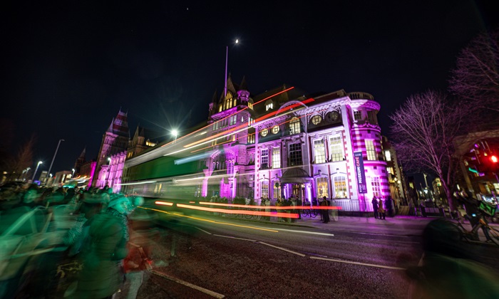 University lights up for 200th celebration