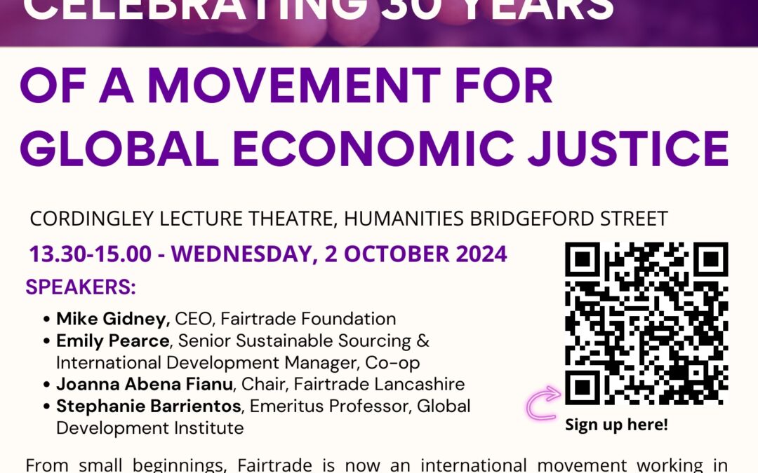 Annual social responsibility lecture to celebrate 30 years of Fairtrade