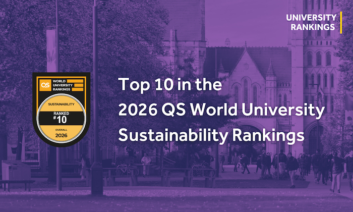 The University of Manchester retains global top 10 top for sustainability in QS Rankings