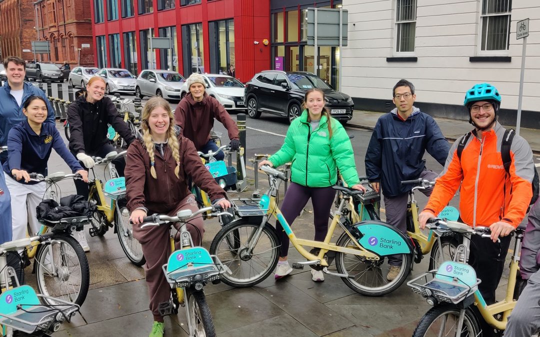 PGCE students participate in a relaxed lunchtime bike ride